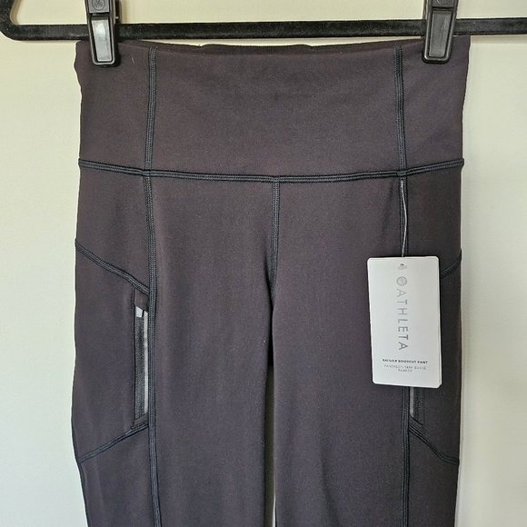 NWT Athleta Rainier Bootcut Pant Black Small Reflective - Picture 3 of 14